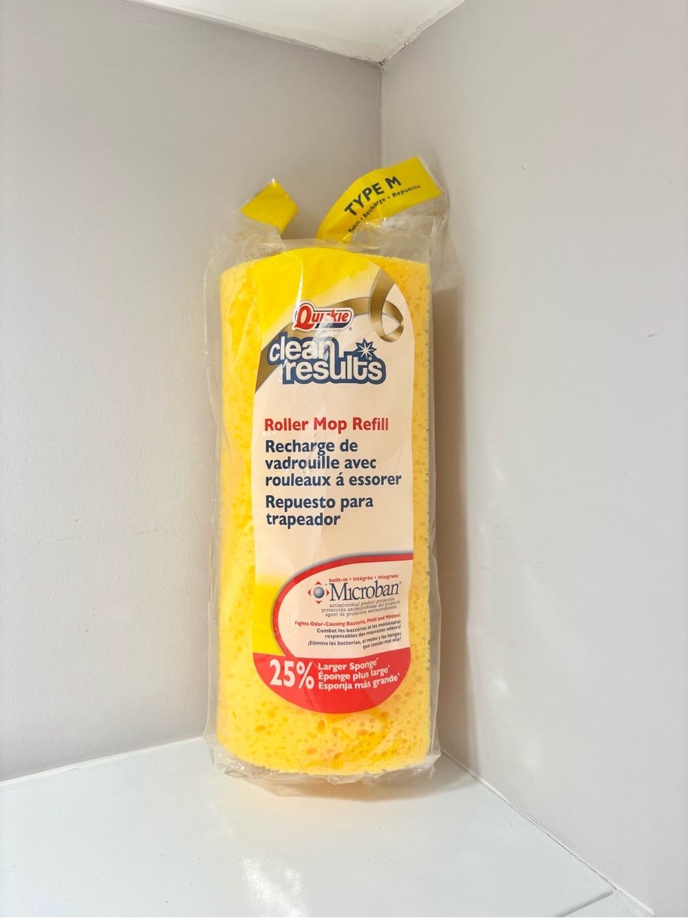 Quickie Clean Results Yellow Roller Mop Refill Type M